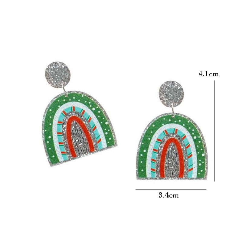 Wholesale Christmas Dinosaur Cactus Gingerbread Man Acrylic Earrings